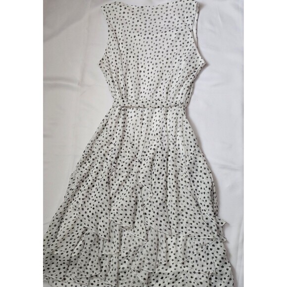 Amanda Lane Women’s Plus Size 20W Black and White Sleeveless Ruffle Dress EUC - Picture 2 of 7